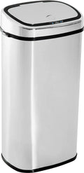  HOMCOM Mülleimer Automatik Mit Sensor Abfalleimer Küche Edelstahl 50/68L Silber (68L)