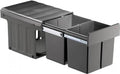  WESCO Einbau-Abfallsammler Double Master 40 DT - Silber/ Anthrazit, 32 Liter, Vollauszug