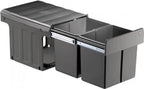  WESCO Einbau-Abfallsammler Double Master 40 DT - Silber/ Anthrazit, 32 Liter, Vollauszug