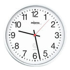  Peweta Wanduhr Kunststoff, Funk, Zifferblatt Arabische Zahlen, Weiß