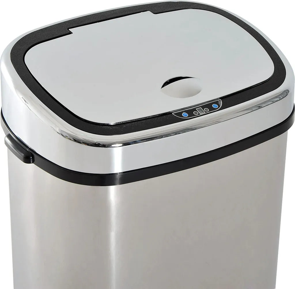  HOMCOM Mülleimer Automatik Mit Sensor Abfalleimer Küche Edelstahl 50/68L Silber (68L)