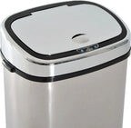  HOMCOM Mülleimer Automatik Mit Sensor Abfalleimer Küche Edelstahl 50/68L Silber (68L)