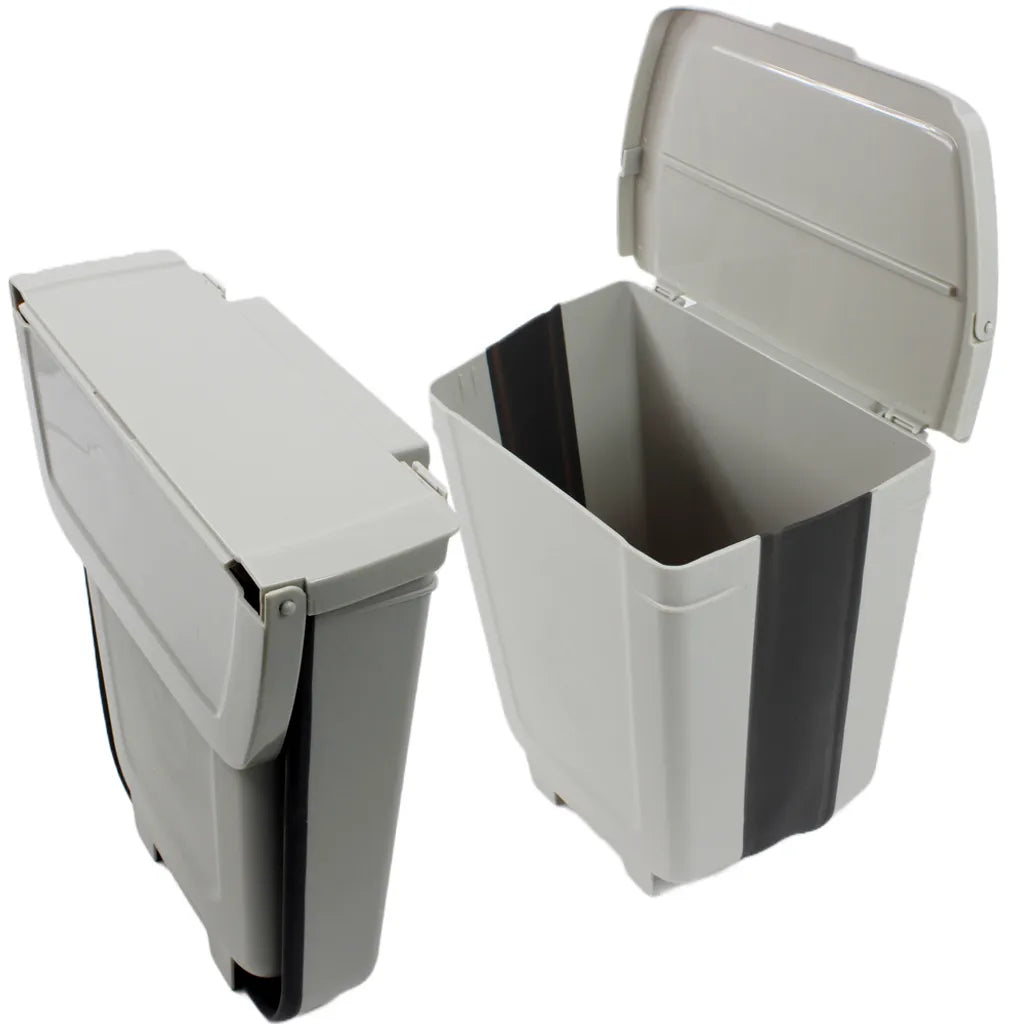  Abfalleimer Mülleimer Faltbar 4-8 Liter Wohnwagen Wohnmobil Camping Caravan Boot Grau / Anthrazit
