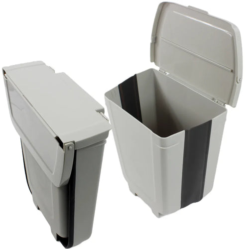 Abfalleimer Mülleimer Faltbar 4-8 Liter Wohnwagen Wohnmobil Camping Caravan Boot Grau / Anthrazit