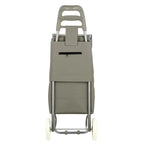  MSV® Einkaufstrolley Einkaufswagen Trolleytasche Einkaufsroller Trolley Roller – Taupe