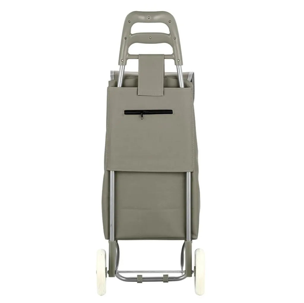  MSV® Einkaufstrolley Einkaufswagen Trolleytasche Einkaufsroller Trolley Roller – Taupe