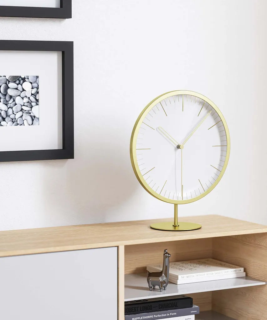  Umbra INFINITY Clock Uhr Wanduhr Standuhr Gold
