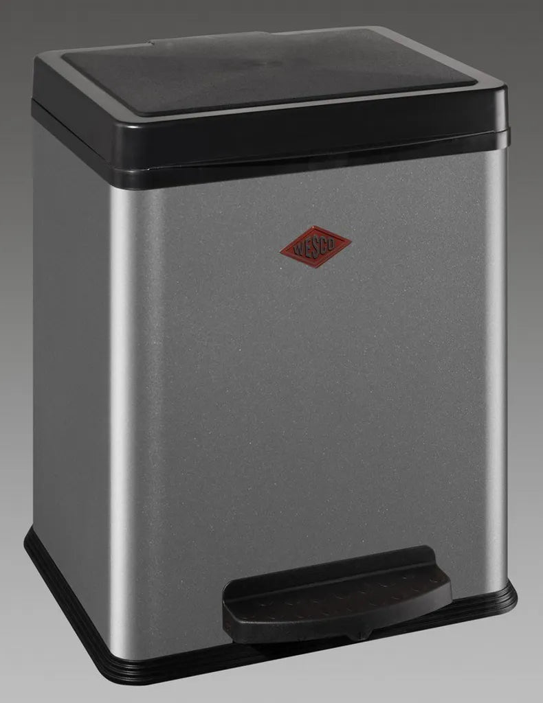  WESCO Treteimer Ökosammler 2x10ltr. 43cm Silber