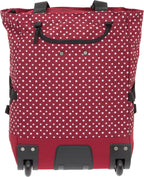  Einkaufstrolley Trolley Punta Wheel Einkaufsroller Einkaufswagen Shoppingtrolley Shopper EInkaufskorb Mit Rollen Und Gurten Trolly 10008-0220 Red Dots Punkte Rot + Bagboom Thermo TK Tasche