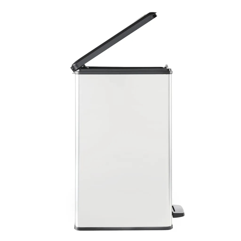  Curver Tretmülleimer Deco Schmal 40L Silbern