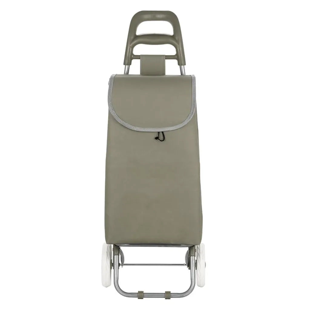  MSV® Einkaufstrolley Einkaufswagen Trolleytasche Einkaufsroller Trolley Roller – Taupe
