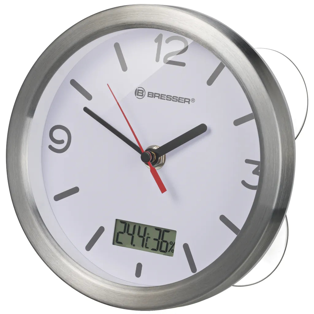  BRESSER MyTime Thermo-/Hygro-Baduhr - Weiß