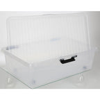 Deuba Aufbewahrungsbox Deckel Stapelbar Transparent Rollen Kunststoff BPA Frei Wohnzimmer Schlafzimmer Kinderzimmer 60L/30L, Volumen:30L