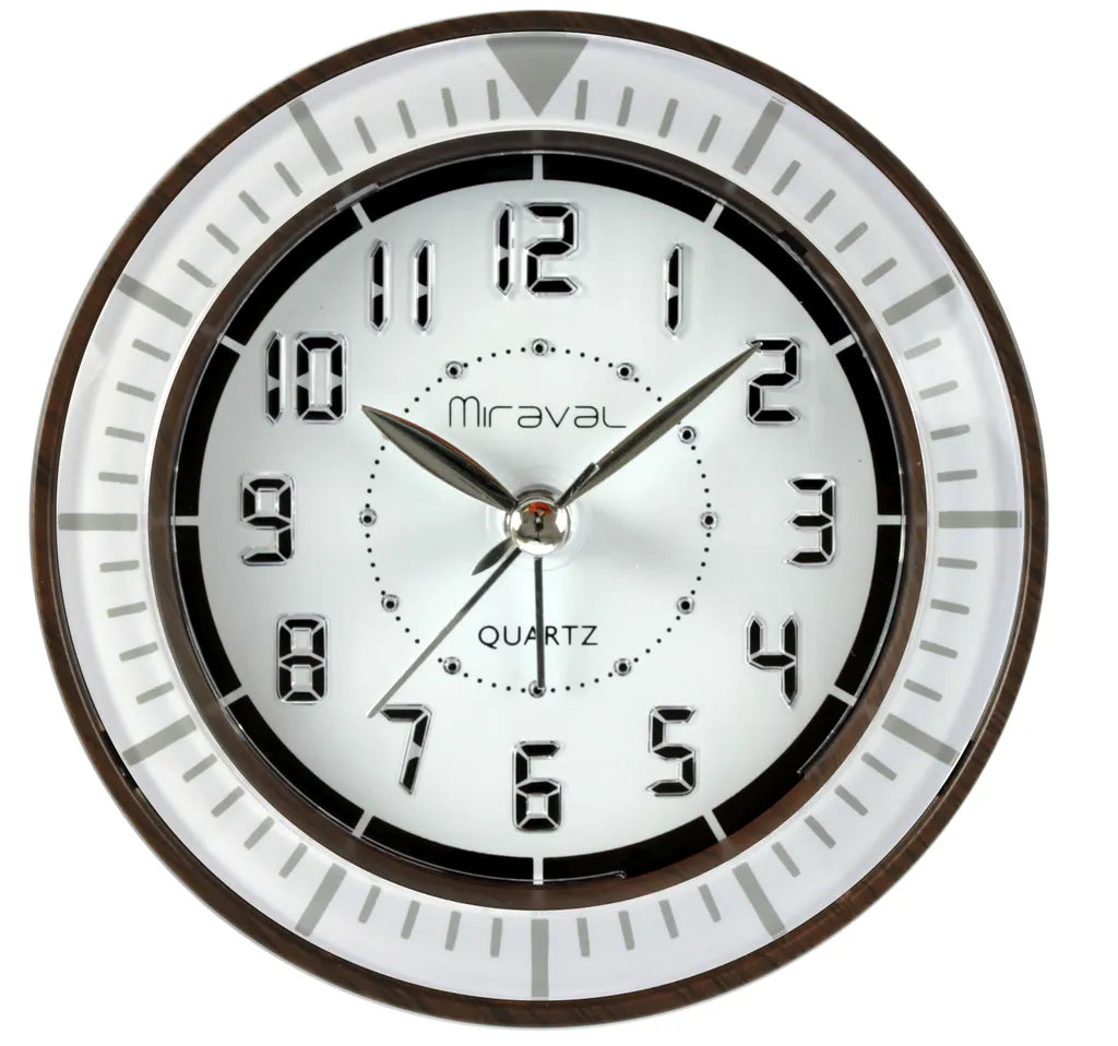  Miraval Quarzwecker Holzoptik Lautlos Kein Ticken Snooze Und Licht-Funktion Retro Wecker - 4-ADK0421-4