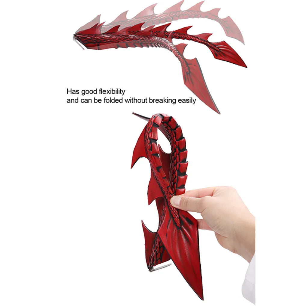  Halloween Deko Kinder Karneval Karneval Party Kostüm, Kinder Drache Dress Up Set, Halloween Kostüm, Rot Set：Drachen Maske + Flügel + Schwanz