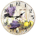  Wanduhr Dekouhr Küchenuhr Quartz Vintage Retro Dekorativ Wohnzimmer Ø 34 Cm Lavendel Und Zitronen Kräuter Oliven Teekanne