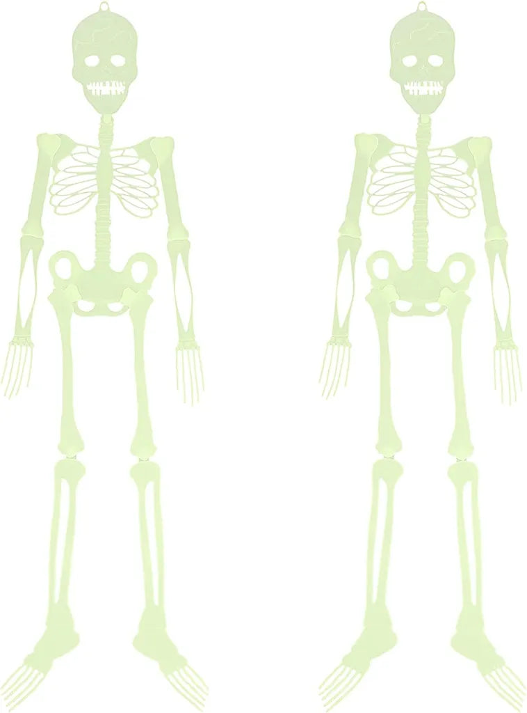  Halloween Hängende Leuchtende Skelett-Dekorationen, Ganzkörper-Glow-in-the-Dark-Skelett Für Halloween-Party-Dekorationen Im Freien, Hof, Garten, Hängende Ornamente, Requisiten