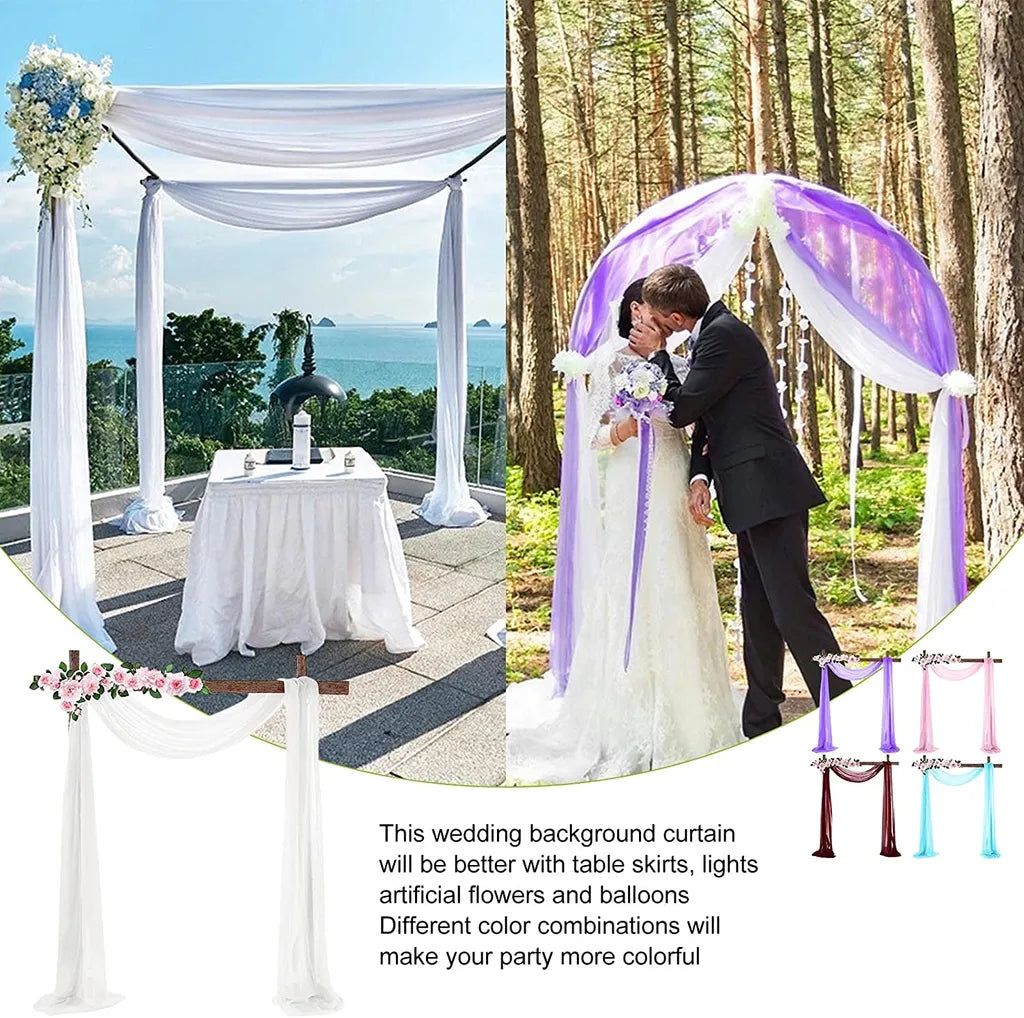  Querbehang Weiß Tüll Foto Hintergrund Hochzeit Vorhang Deko Weiss Hochzeitsbogen Gardinen Freihanddeko Dekoration Für Fotografie Party Hochzeit Geburtstag Taufe 70x600 Cm