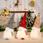  3er Pack Weihnachtswichtel Weihnachtsdeko Mit LED Weihnachtswichtel Plüschfiguren Weihnachtsfiguren Stehende Weihnachtsdeko Mit Beleuchtung Handgemachte Plüschfiguren (30 Cm X 10 Cm X 10 Cm)