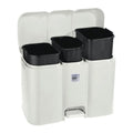  Abfalleimer Mit Pedal Parry Tontarelli 3 Fächer Weiß 40 L (58,5 X 32 X 41,5 Cm)