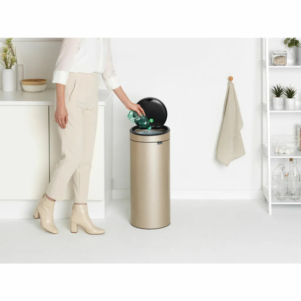  Brabantia Kitchen Touch Bin, Champagner, 30 L