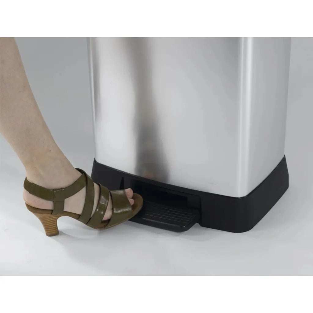 Curver Duo Tretmülleimer Deco 23L+23L Silbern
