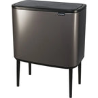  Brabantia Mülleimer Bo Touch Bin Platinum, 11 + 23 L