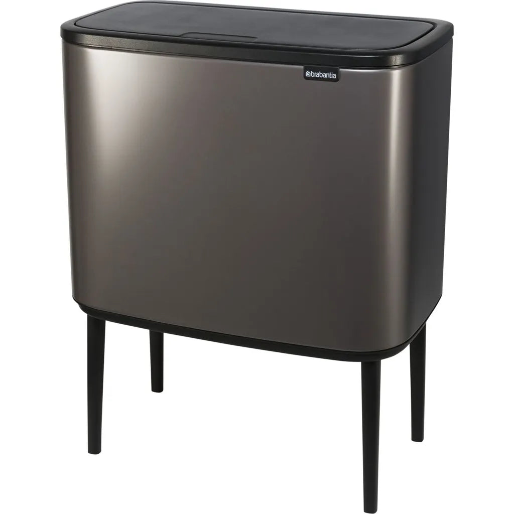  Brabantia Mülleimer Bo Touch Bin Platinum, 11 + 23 L