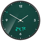  BRESSER MyTime LEDsec Wanduhr 24 Cm Mit Temperaturanzeige Farbe: Petrol