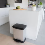  Curver Tretmülleimer Deco Rechteckig 30L Silbern