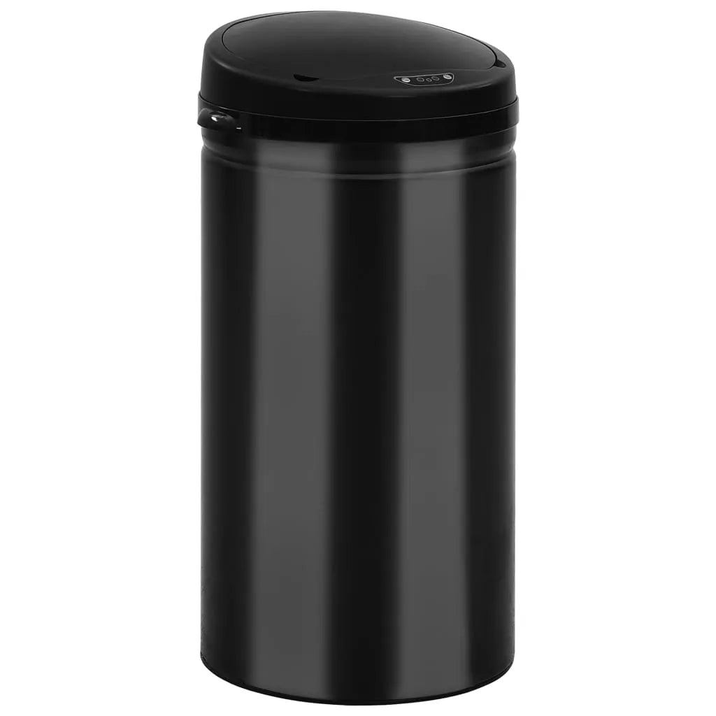  VidaXL Automatischer Sensor-Mülleimer 50 L Kohlenstoffstahl Schwarz
