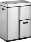  EKO Sensor-Mülleimer Mirage Plus 1x30 L + 2x15 L Mattsilber