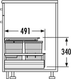 Hailo Abfallsammler Separato K 600 18/8/8/D