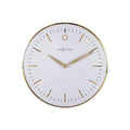  NeXtime 3256WI Small Design-Wanduhr, Leise, Weiß, Gold, 30 Cm