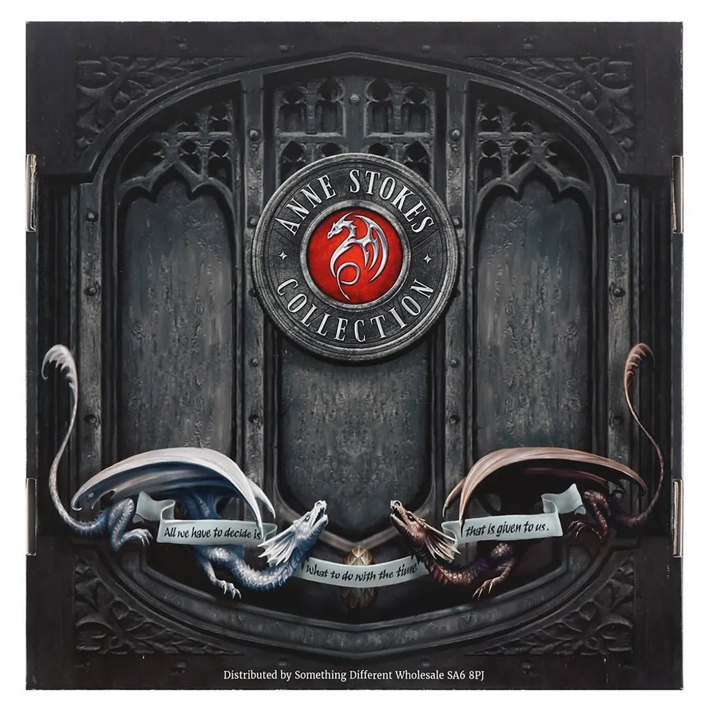  Anne Stokes - Wanduhr "Awake Your Magic" SD2727 (Einheitsgröße) (Blau/Weiß)