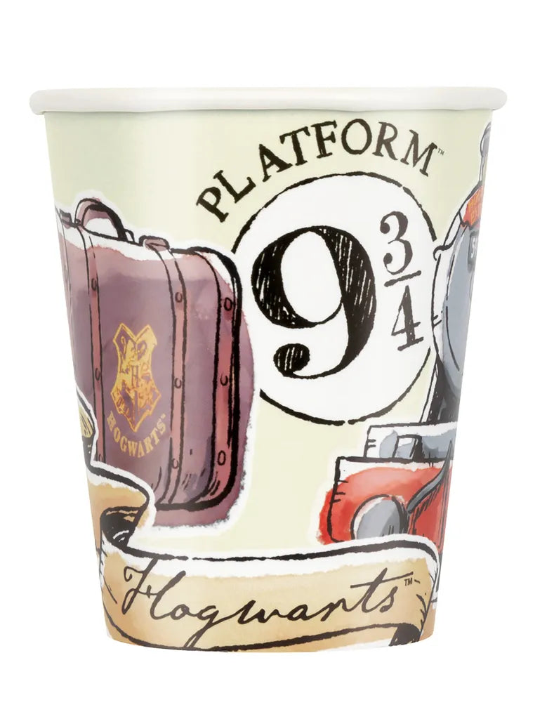 Unique Harry Potter Trinkbecher Tischzubehör 8 Stück Beige-rot-braun 270 Ml