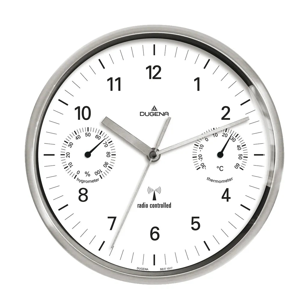  DUGENA 4277430 Wanduhr Funkuhr Analog Weiss
