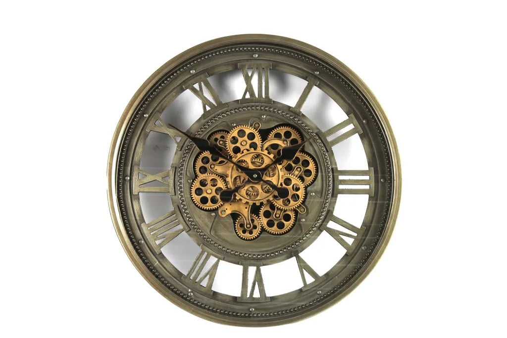  Luxury Label Wanduhr Marinus 60 Cm Stahl Grün Gold