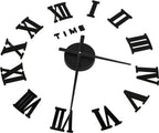  VidaXL 3D-Wanduhr Modernes Design Schwarz 100 Cm XXL