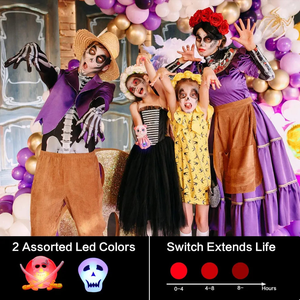  50 Stück 3D-Halloween-Leuchtringe, Spielzeuge, Halloween-Party, Gastgeschenke Für Kinder Und Erwachsene, Blinkender LED-Ring, Leuchtet Im Dunkeln, Partyzubehör, Halloween, Goodie Bag Füllstoffe, Keine Süßigkeiten-Geschenktüten