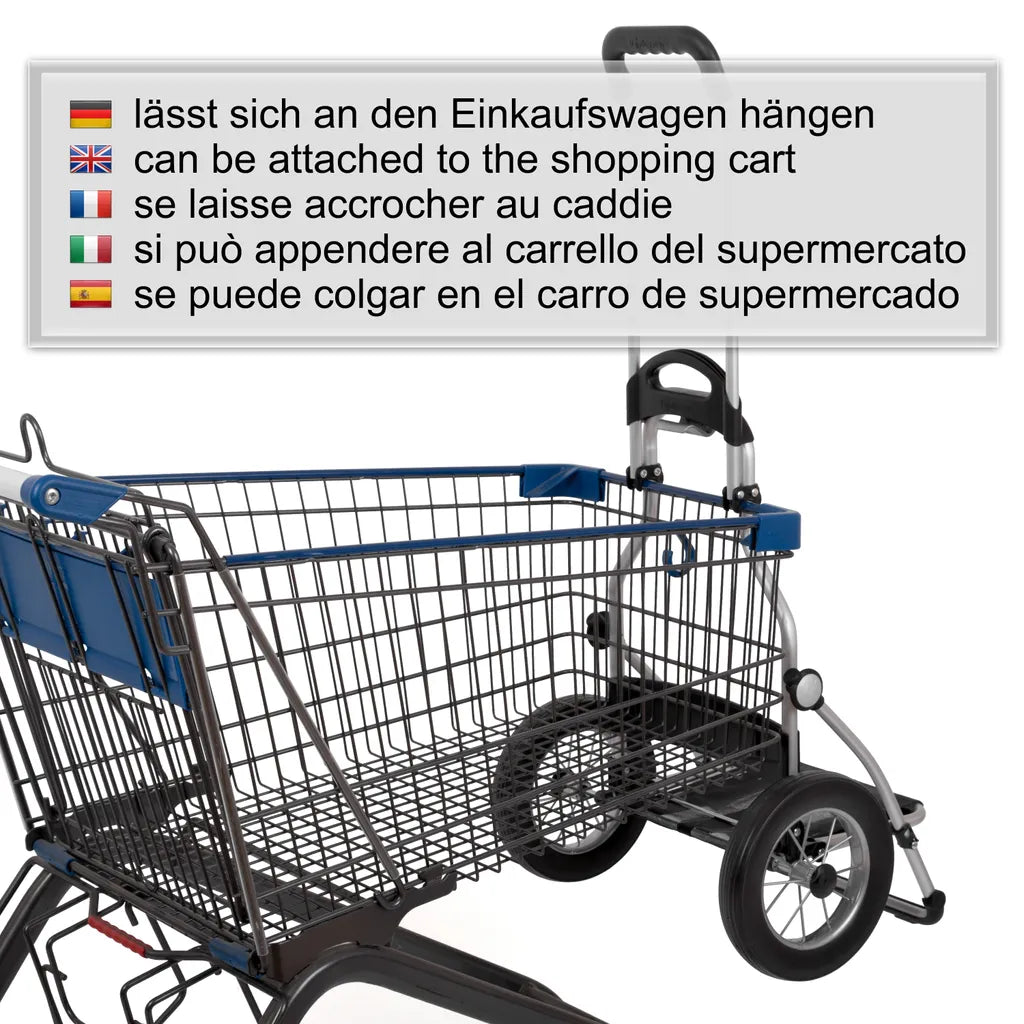  Andersen Shopper Royal Alu Klappbar Mit Metallspeichen-Rad Ø 25 Cm Und 45 Liter Tasche Wismar Silbergrau Mit Kühlfach