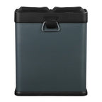  SONGMICS Mülleimer 30 Liter, Mülltrennung, 2 X 15 Liter, Abfalleimer, Treteimer Mit Inneneimern, Farbigen Pedalen, Mülltrennsystem Für Die Küche, Rauchgrau-schwarz LTB30G
