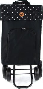  Andersen Shopper Quattro Mit 4 Rädern, Höhenverstellbar Mit Rad Ø 15 Und 20cm Und 45 Liter Tasche Malit Schwarz Mit Kühlfach