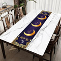  180*35cm Eid Mubarak Tischläufer Ramadan Deko Tischdecke Partydekoration Tischbanner Stern Mond