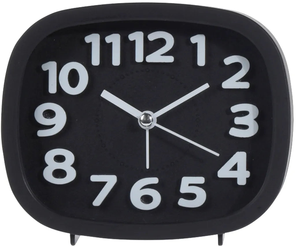  1 X Alarm-Wecker Analog, Quarz Größe: 12 X 4 X 10 Cm Weiß Oder Schwarz