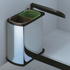  Hailo Duo 3416. Abfallsammler, Edelstahl. - Mülleimer