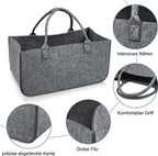  ACXIN 2 Stück Filzhandtasche, 30kg Belastbare Multifunktionshandtasche, Hochwertiger Einkaufskorb, Großvolumige Einkaufstasche (Hellgrau)