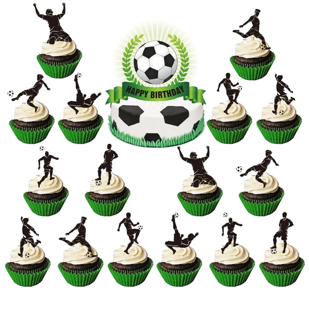  Fußballdeko Geburtstag Kinder,Fußballdeko Mit Tortendeko Fußballballon Für Jungen Fußballfan Geburtstagsfeier Fußball Zubehör Mit Happy Birthday Banner