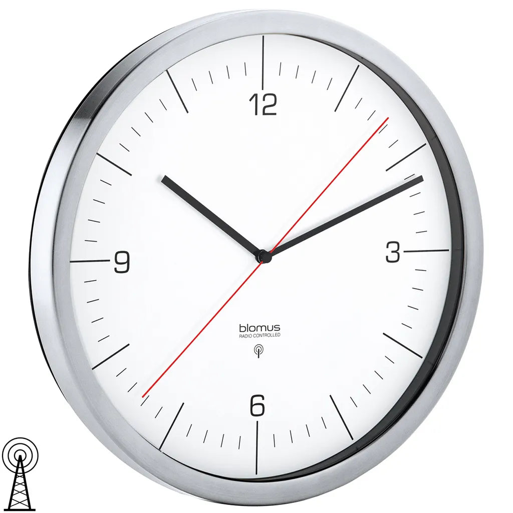  Blomus Funkuhr CRONO Ø 24 Cm Weiss