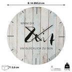  Wanduhr II "Nimm Dir Zeit..." Ø45cm Sinnspruch Uhr Designeruhr Vintage Shabby Chic Batteriebetrieben